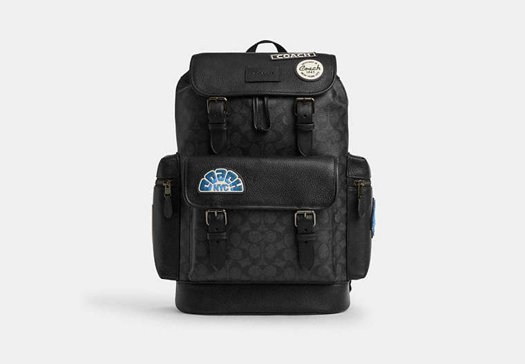 Sprint Backpack In Signature Canvas With Patches