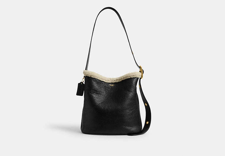 Bleecker Bucket Bag In Shearling
