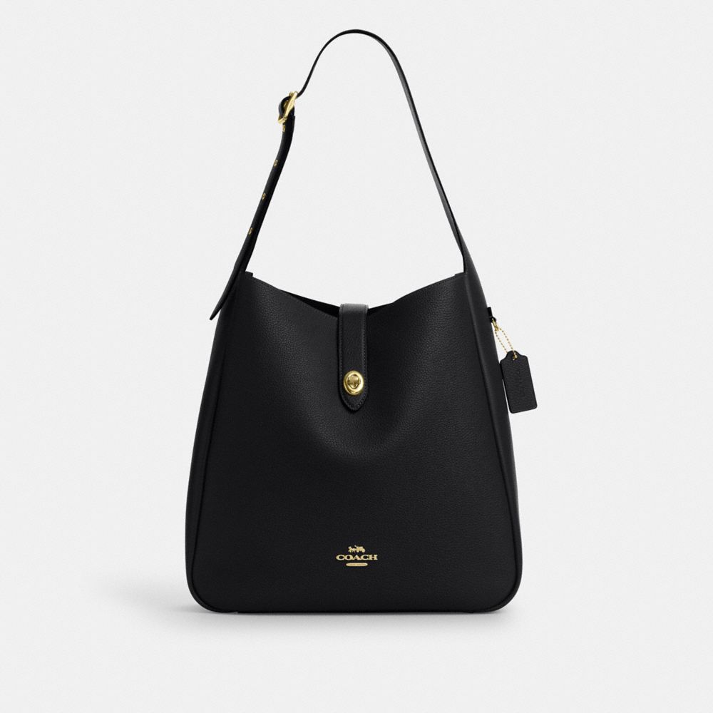 Coach Hadley Large Shoulder Bag Gold Black
