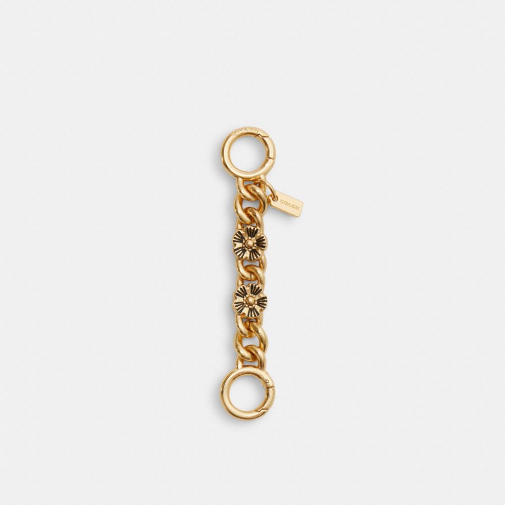 Coach Tea Rose Strap Extender Gold Gold