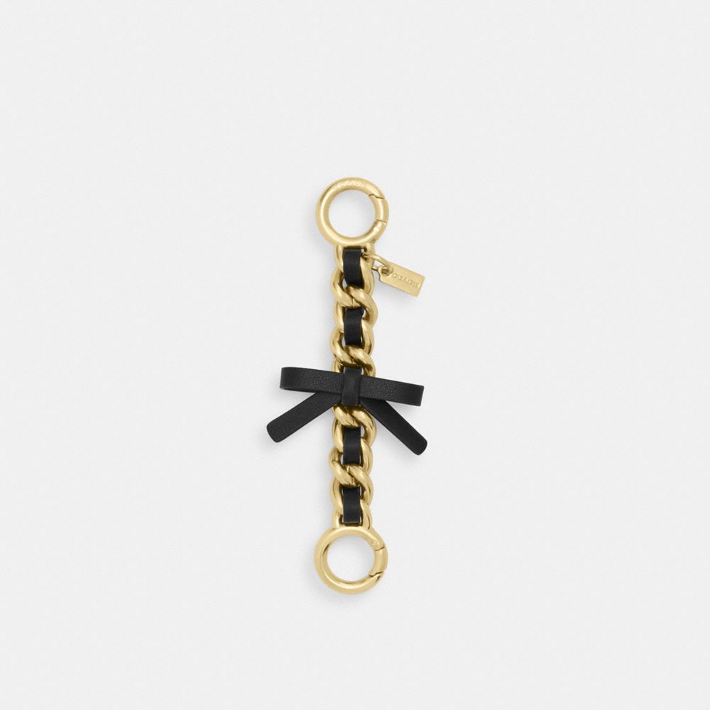 Coach Bow Strap Extender Gold Gold Black