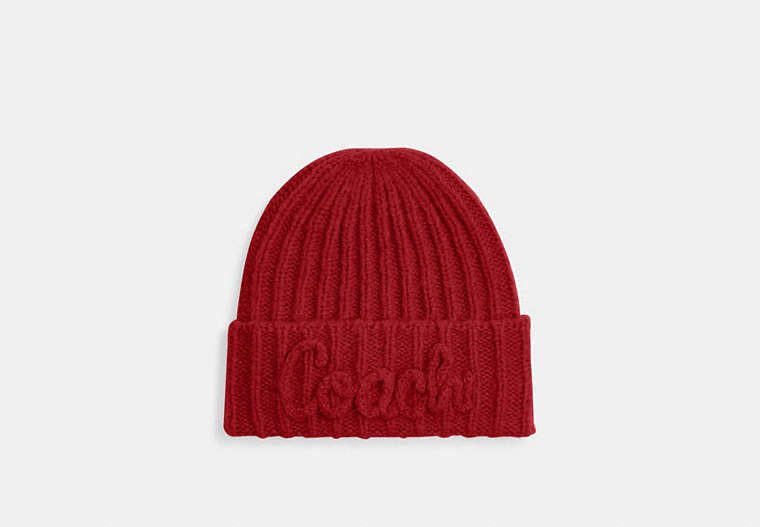 Coach Script Knit Beanie