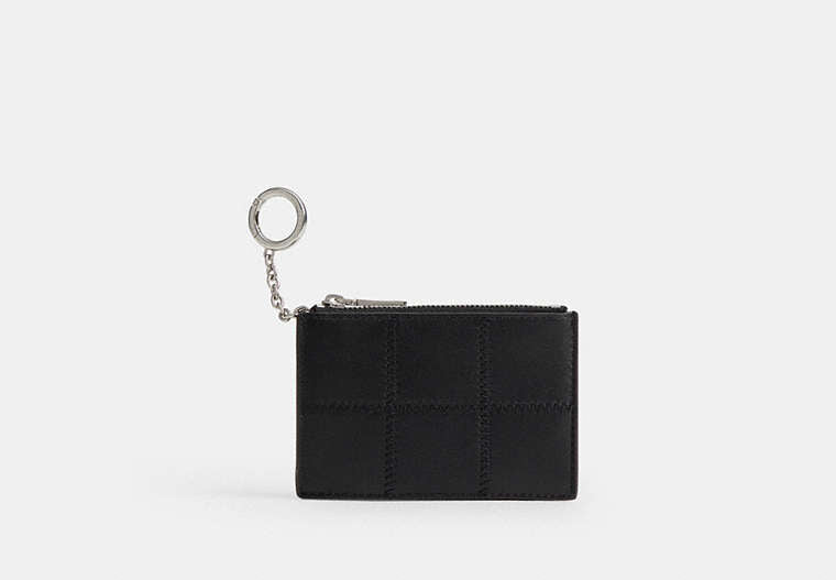 Zip Card Case With Key Ring In Upcrafted Leather