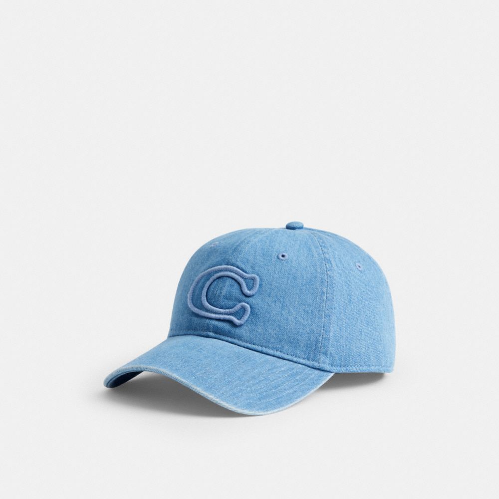 Coach Signature Patch Baseball Hat Indigo