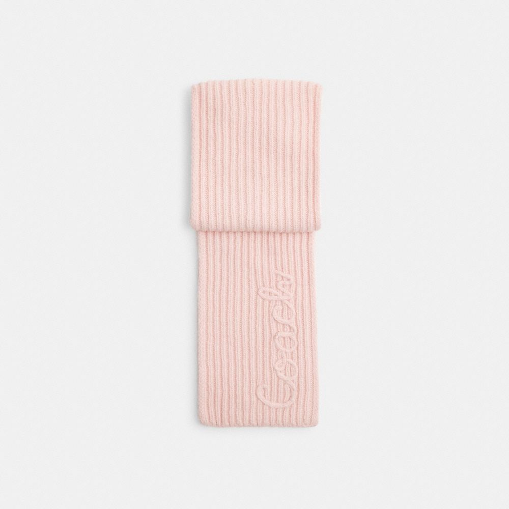 Coach Script Knit Muffler