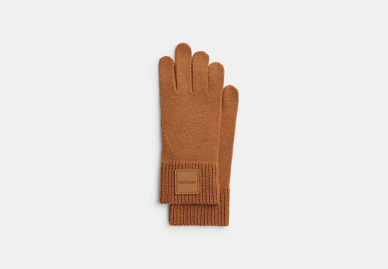 Knit Tech Gloves With Rubber Patch
