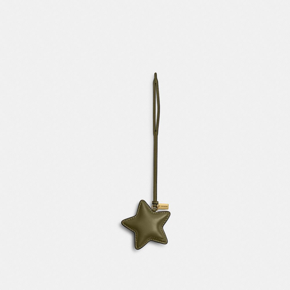 Coach Star Puffy Bag Charm Brass Olive