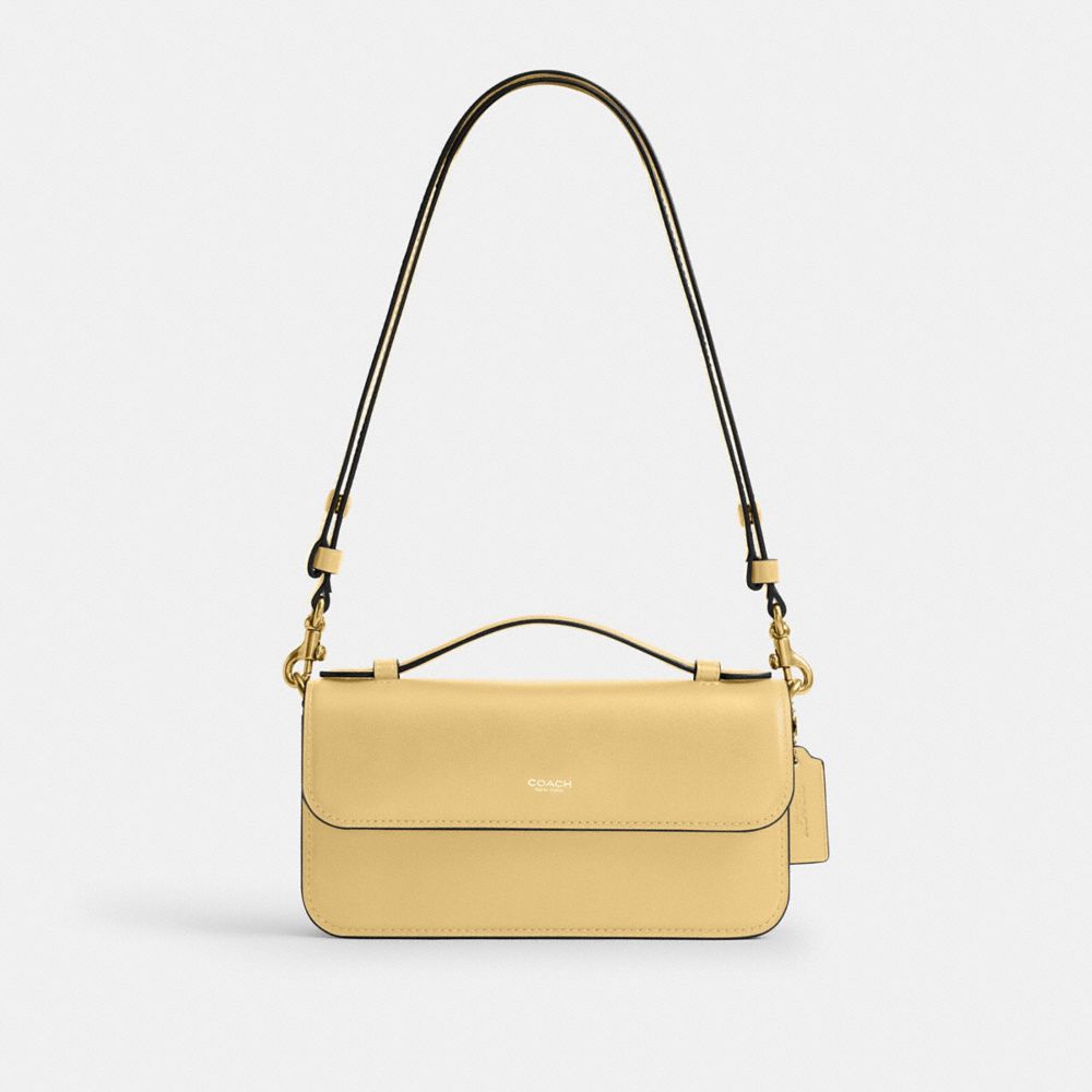 Coach Elora Top Handle Crossbody Bag Brass Vanilla