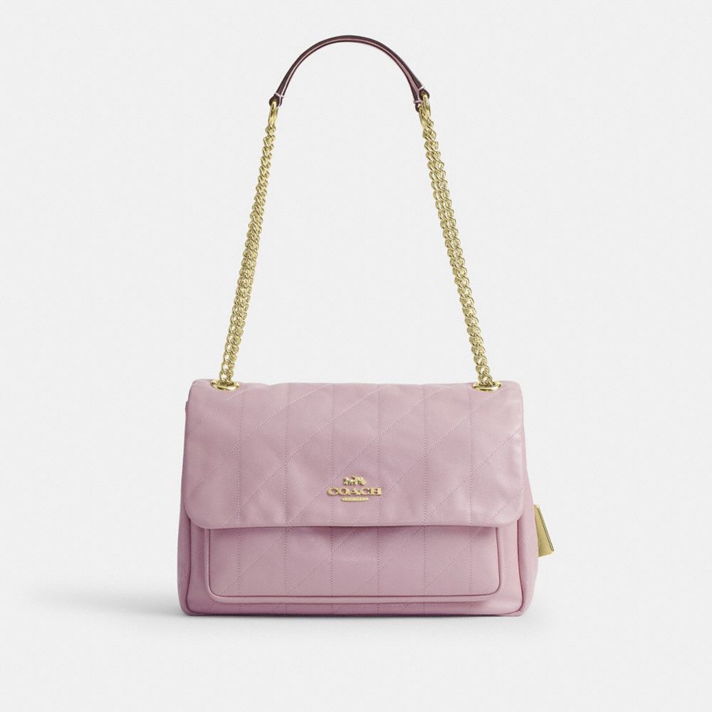 Coach Elodie Crossbody Bag With Quilting Gold Carnation