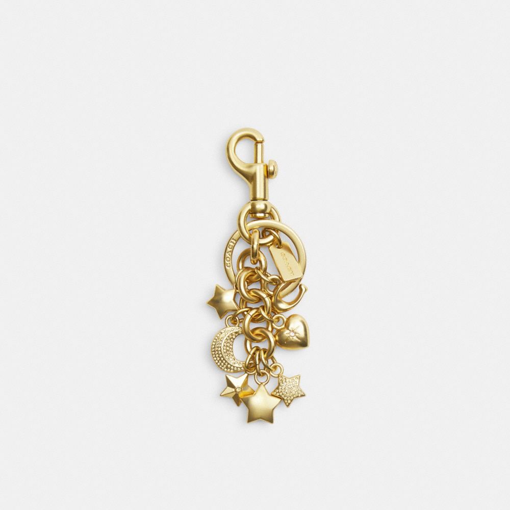 Coach Star Cluster Bag Charm Gold Gold