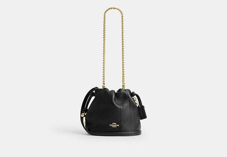 Faye Mini Drawstring Bag With Quilting