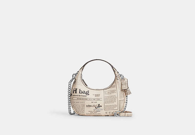 Carmen Mini Crossbody Bag With Newspaper Print