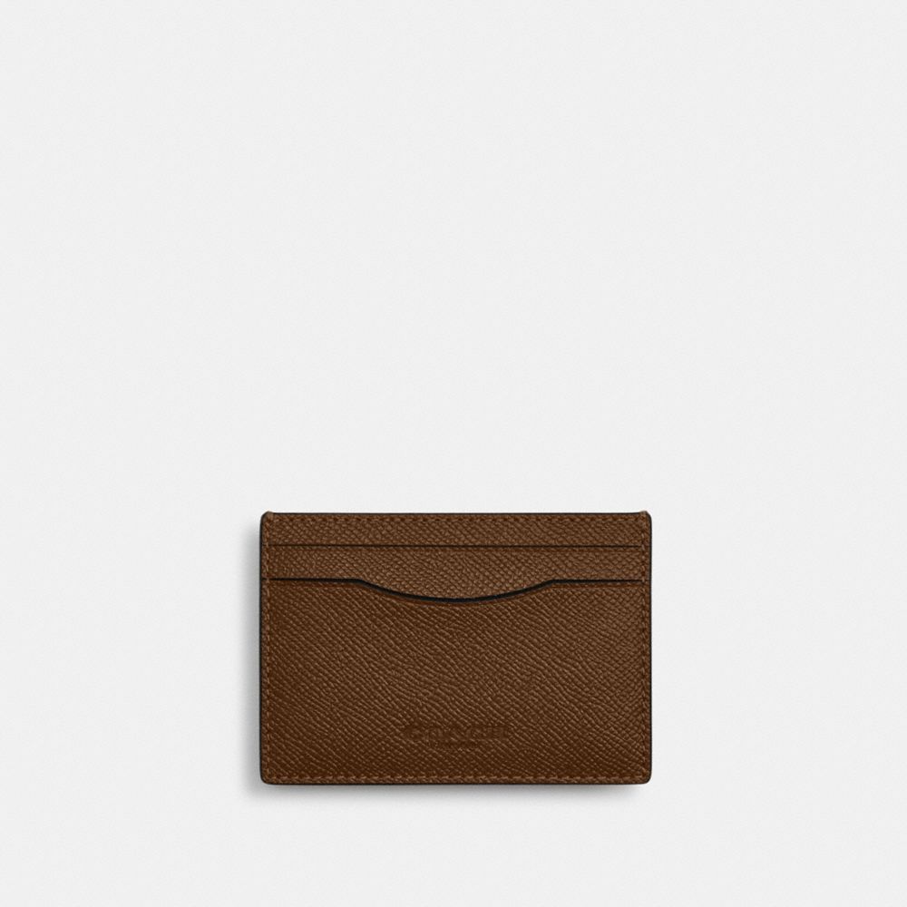 Coach Card Case With Money Clip Silver Chestnut