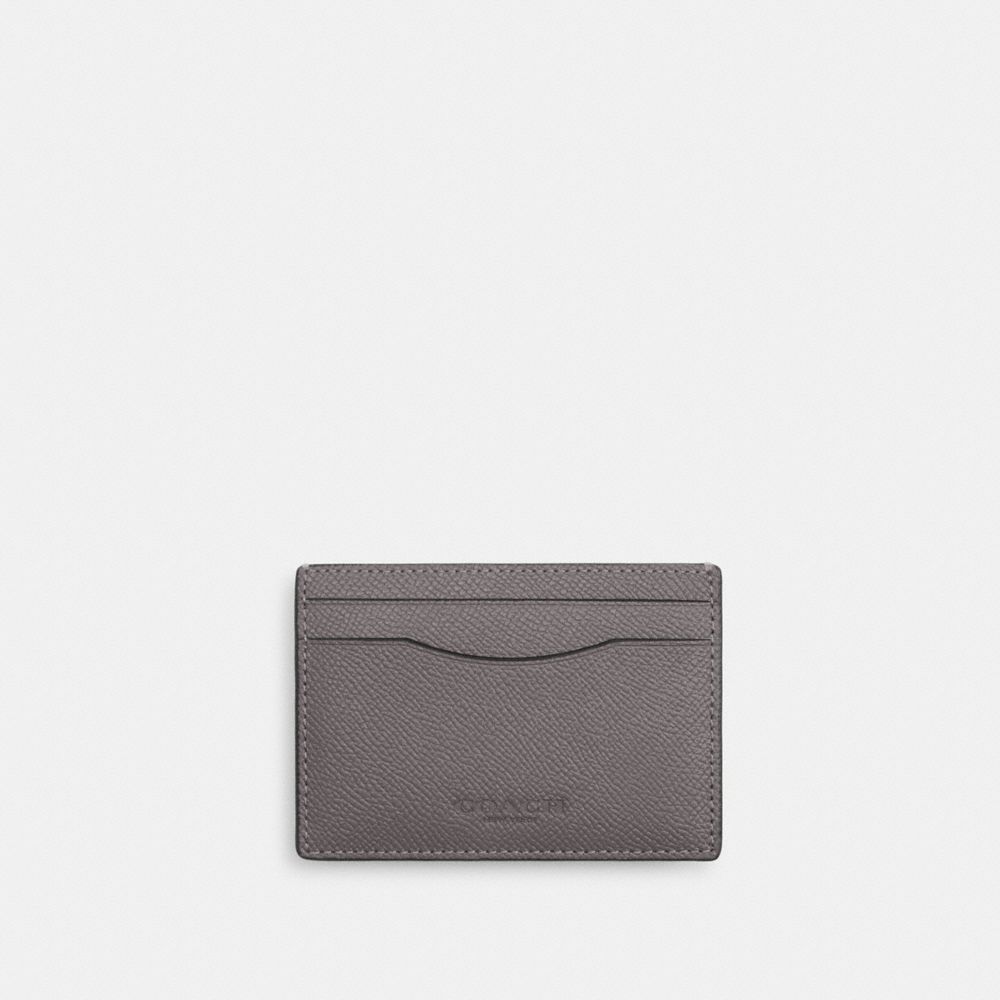 Coach Card Case With Money Clip Silver Graphite