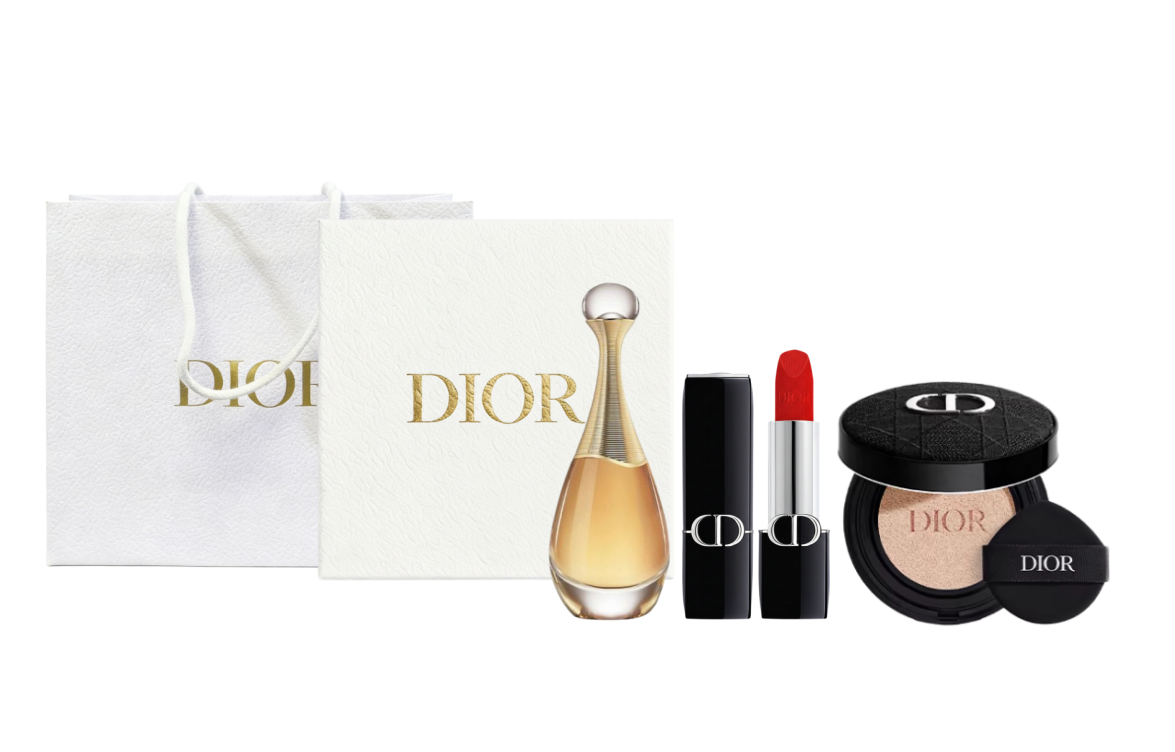 Dior Intense Blue Gold Lipstick Lock In Cushion Realme Beloved Makeup Perfume Set Box Shopping Bag Eau De Parfum Edp