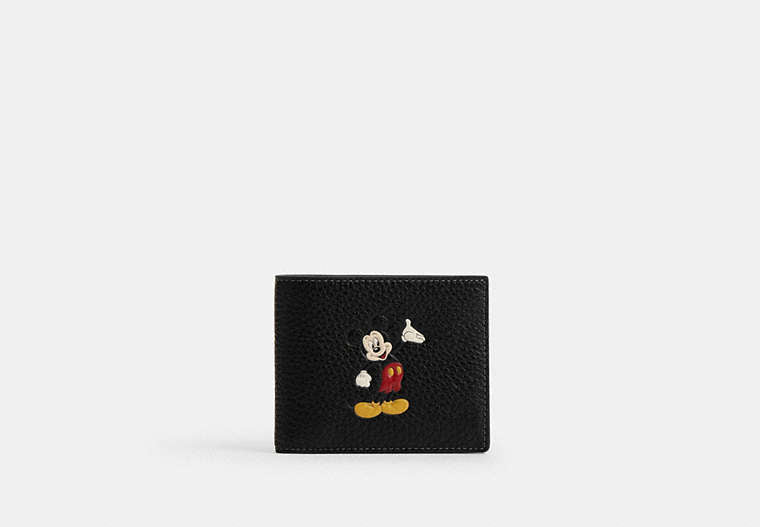 Disney X Coach 3-In-1 Wallet In Regenerative Leather With Mickey Mouse