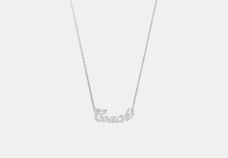 Coach Script Nameplate Necklace