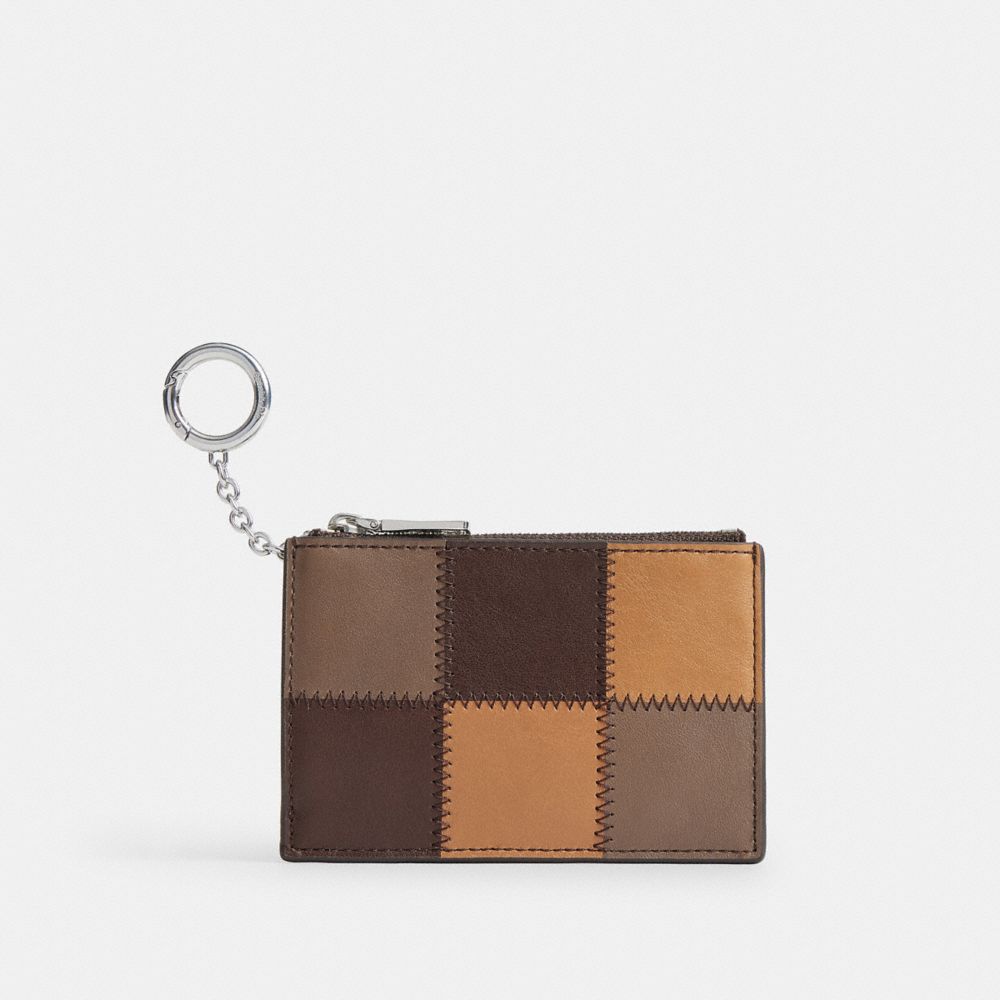 Coach Alter/Ego Zip Card Case With Key Ring Neutral