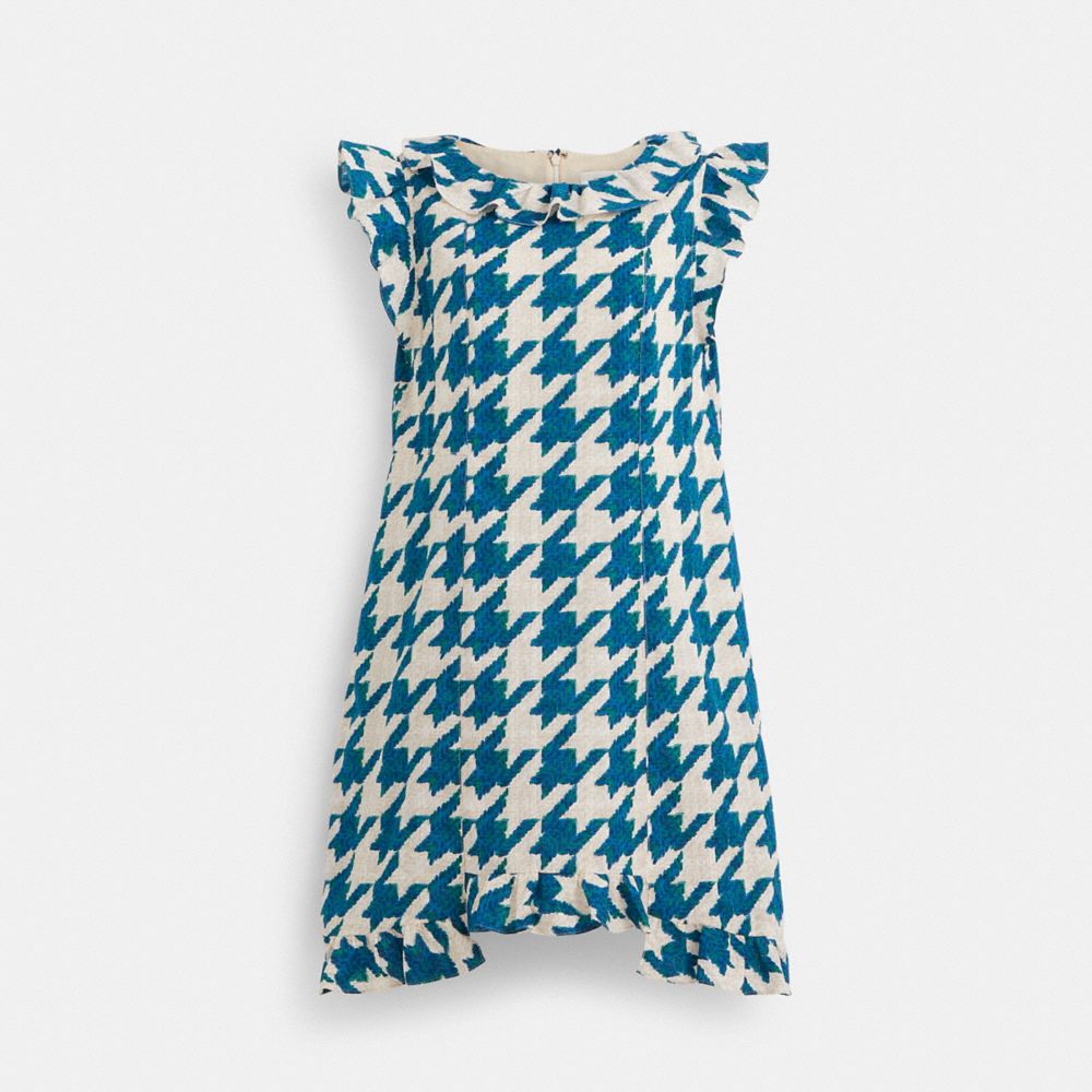 Restored Printed Mid-Length Ruffle Dress
