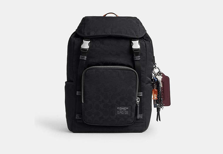 Logan Backpack In Signature Nylon With Charms