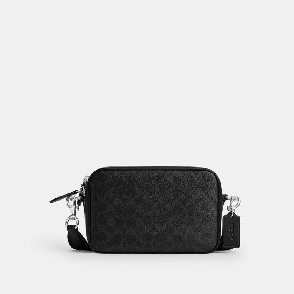 Coach Radio Camera Bag In Signature Canvas Black Signature