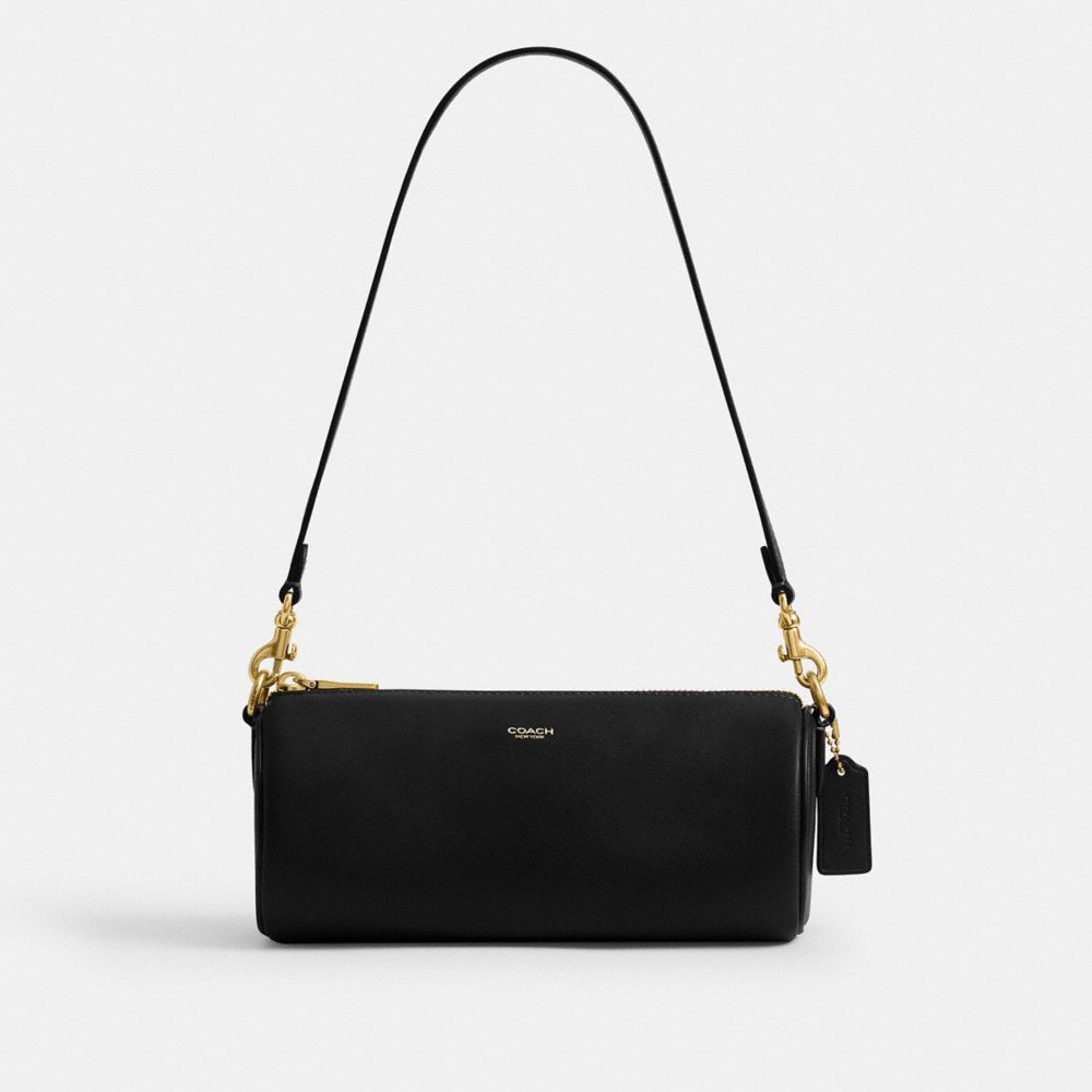 Coach Barrel Bag Brass Black
