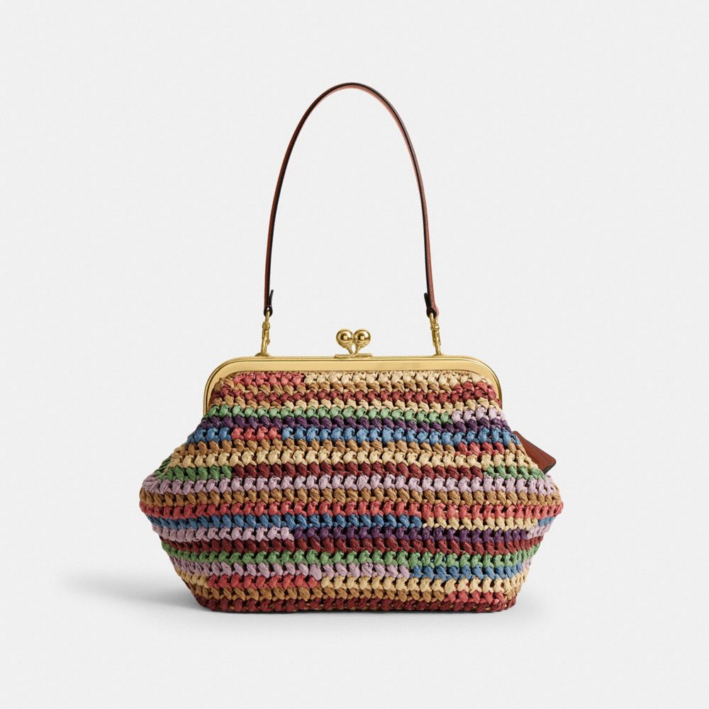 Coach Kisslock Frame Bag 27 Brass Multi