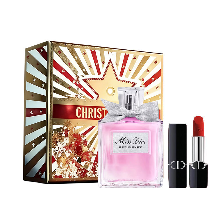 Dior Vivid Blue Gold Lipstick Floral Sweetheart Perfume Set 26 New Year Limited Eau De Toilette
