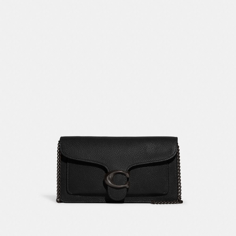 Coach Tabby Chain Clutch Pewter Black