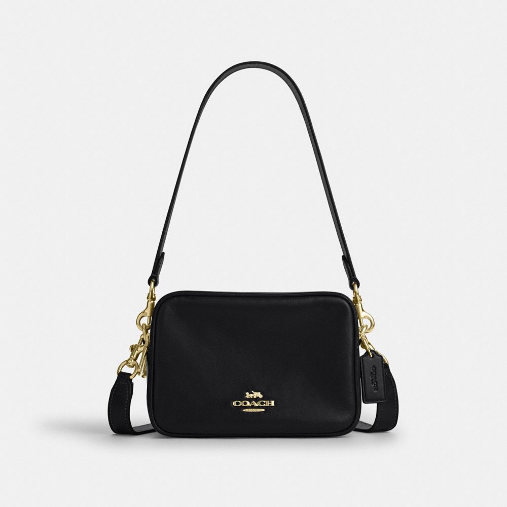 Coach Mini Carey Crossbody Bag Gold Black
