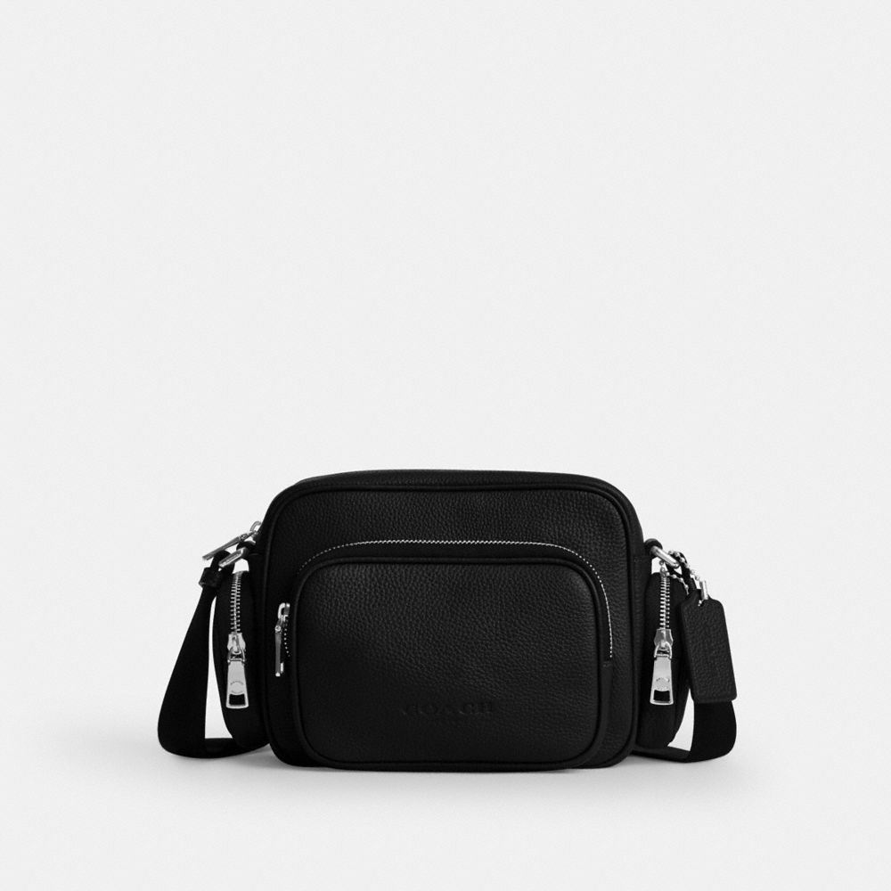 Coach Fletcher Crossbody Bag Silver Black