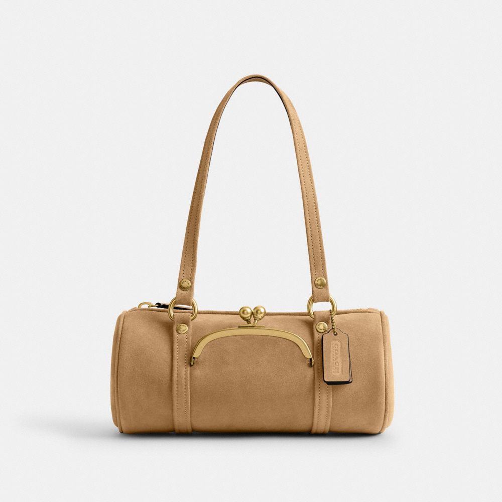 Coach Kisslock Barrel Bag 28 Brass Soul