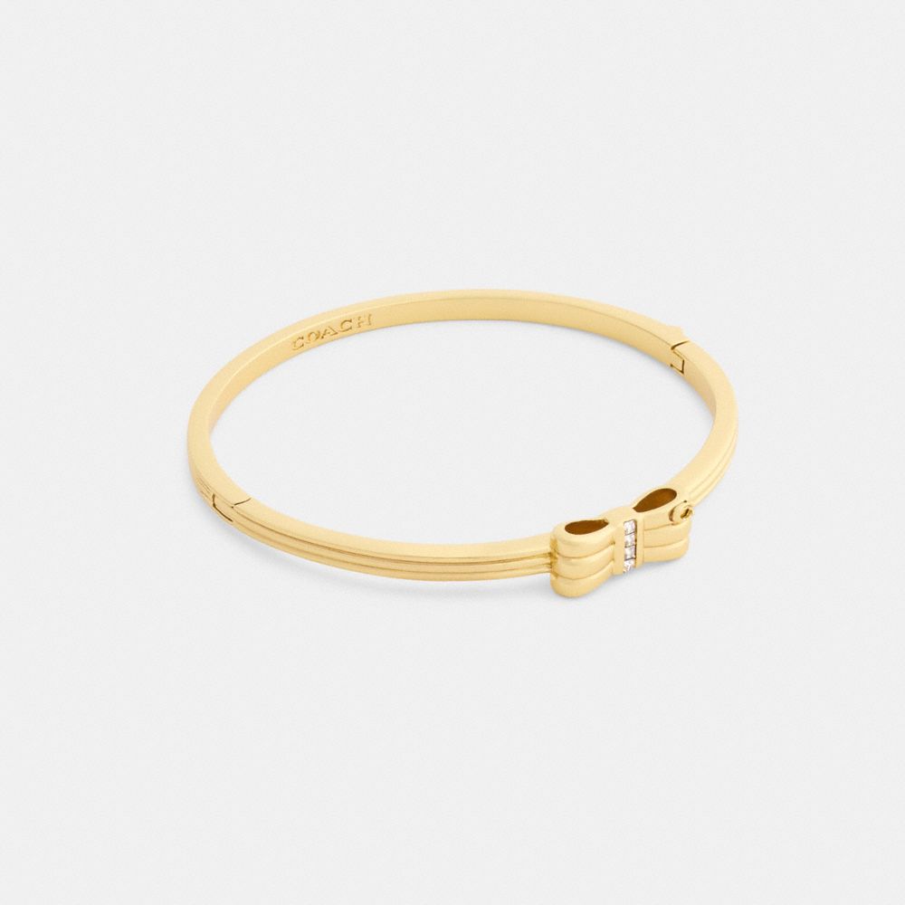 Coach Bow Hinged Bangle Gold