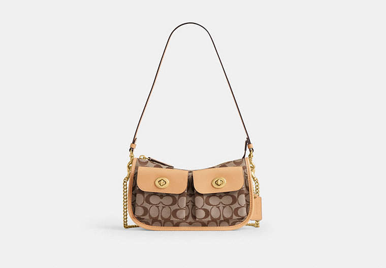 Twin Turnlock Waverly Bag In Signature Jacquard