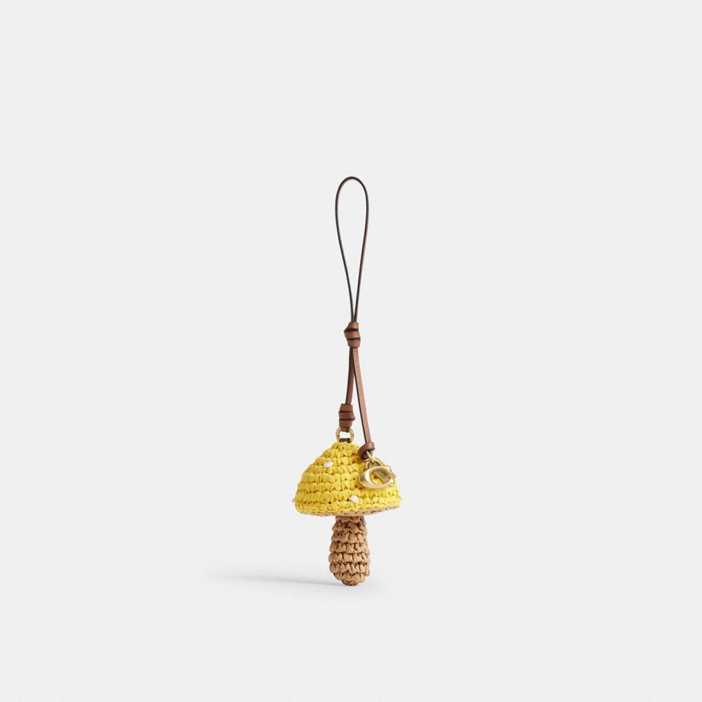 Coach Mushroom Bag Charm Brass Multi
