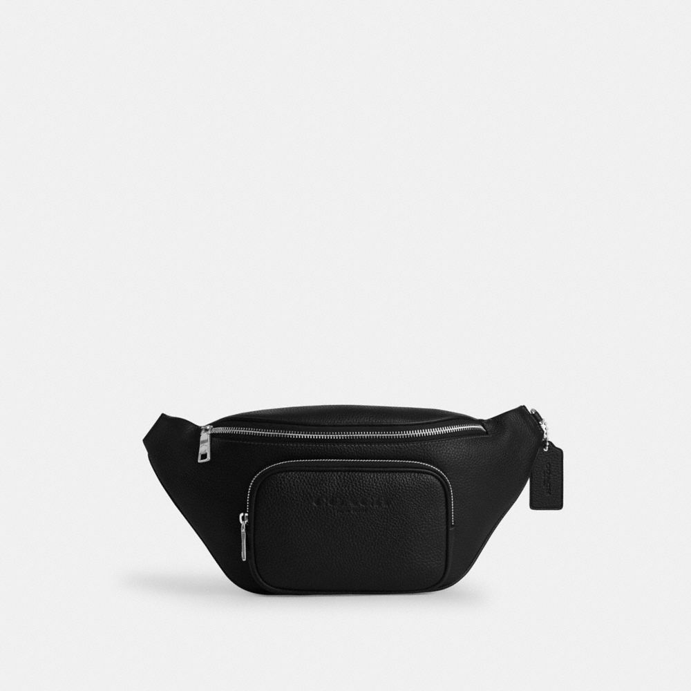 Coach Travis Belt Bag 35 Silver Black