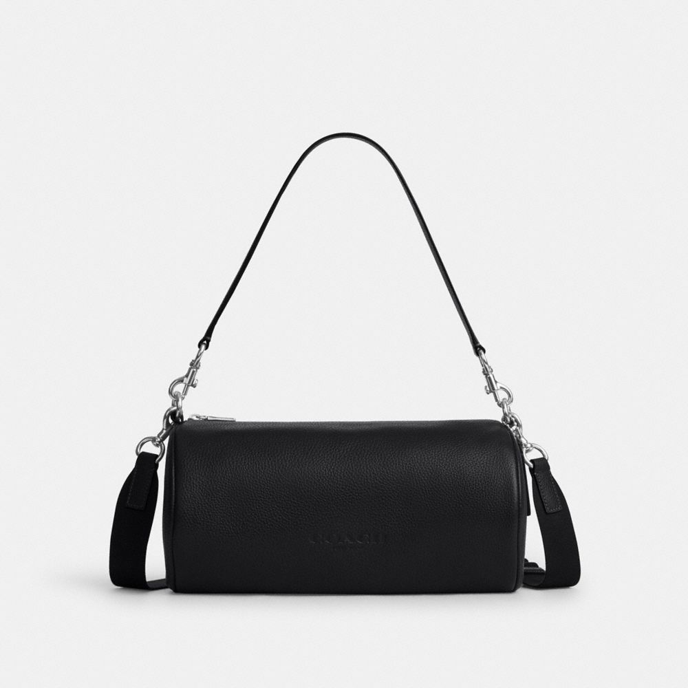 Coach Andre Barrel Bag 30 Silver Black