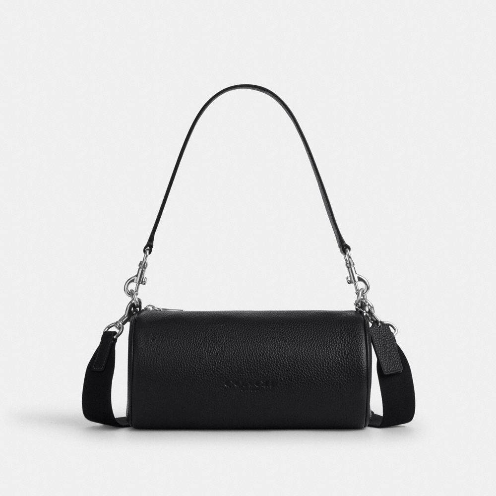 Coach Andre Barrel Bag 24 Silver Black