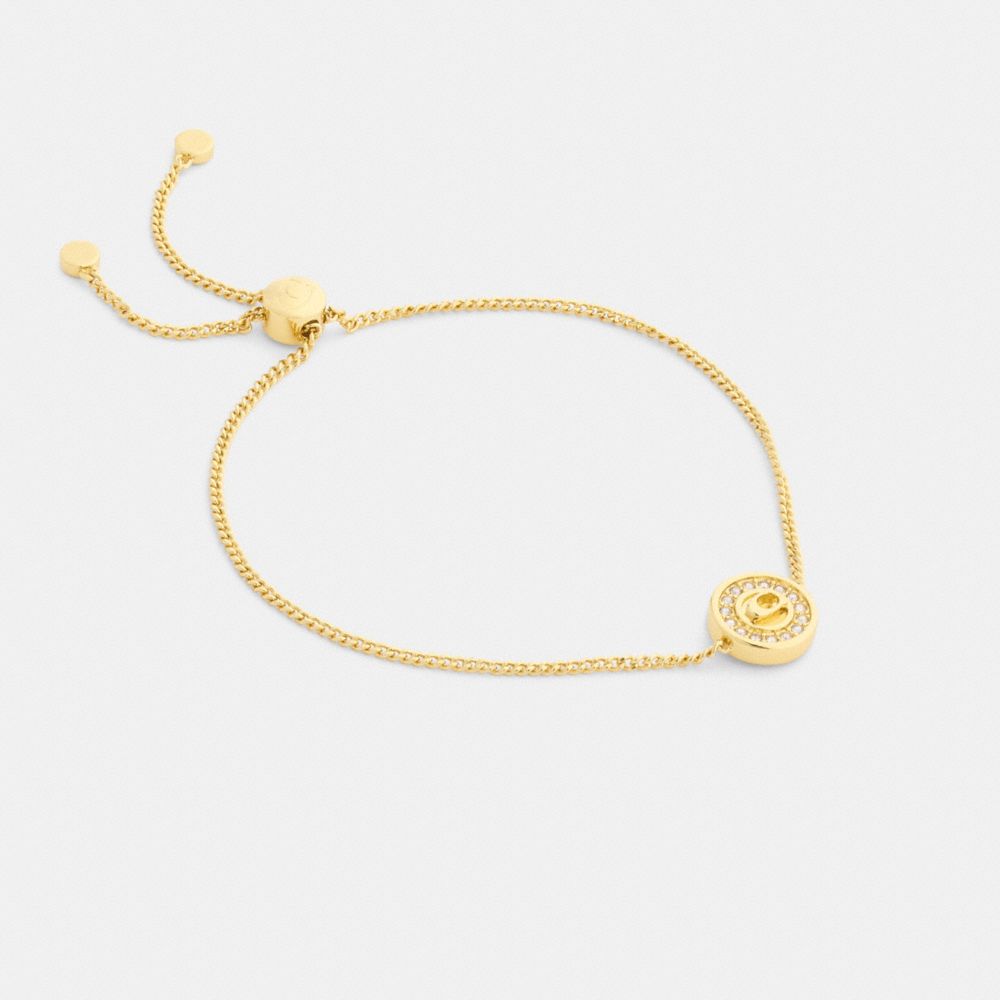 Signature Pavé Coin Slider Bracelet