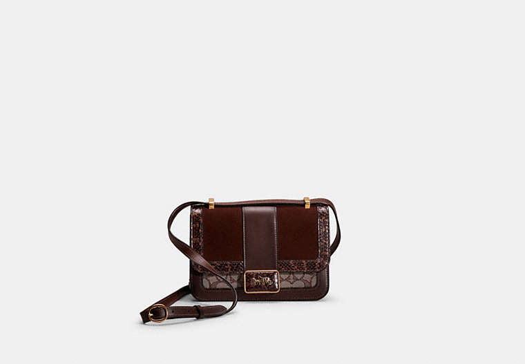 Restored Alie Shoulder Bag In Signature Jacquard With Snakeskin Detail