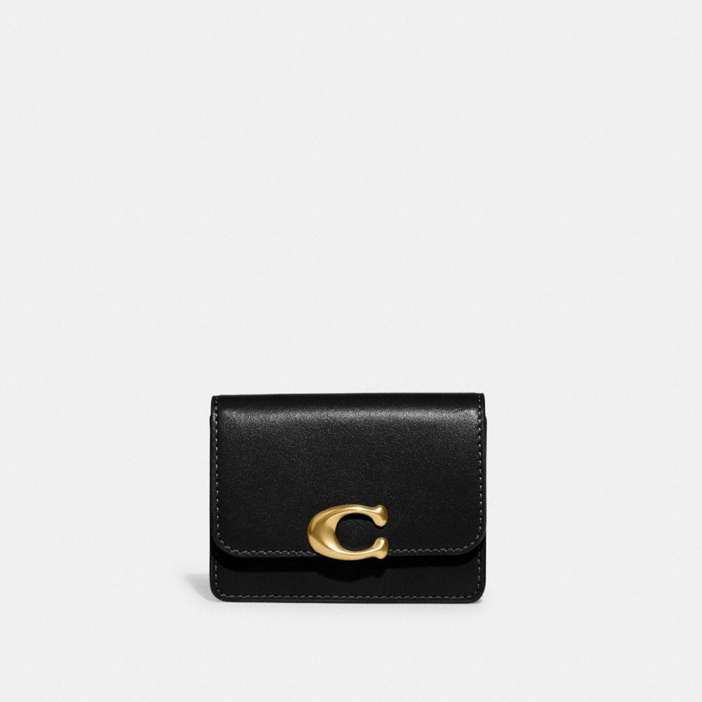 Coach Bandit Card Case Brass Black