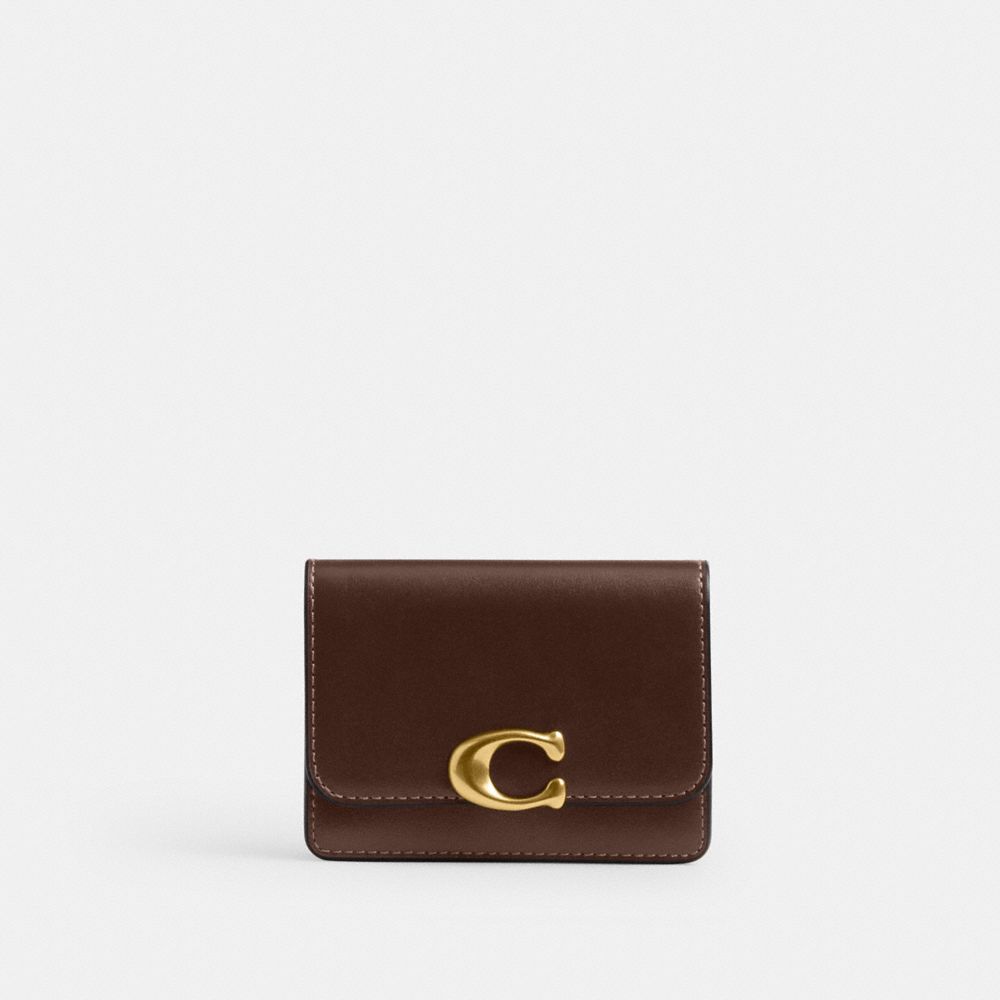 Coach Bandit Card Case Brass Maple