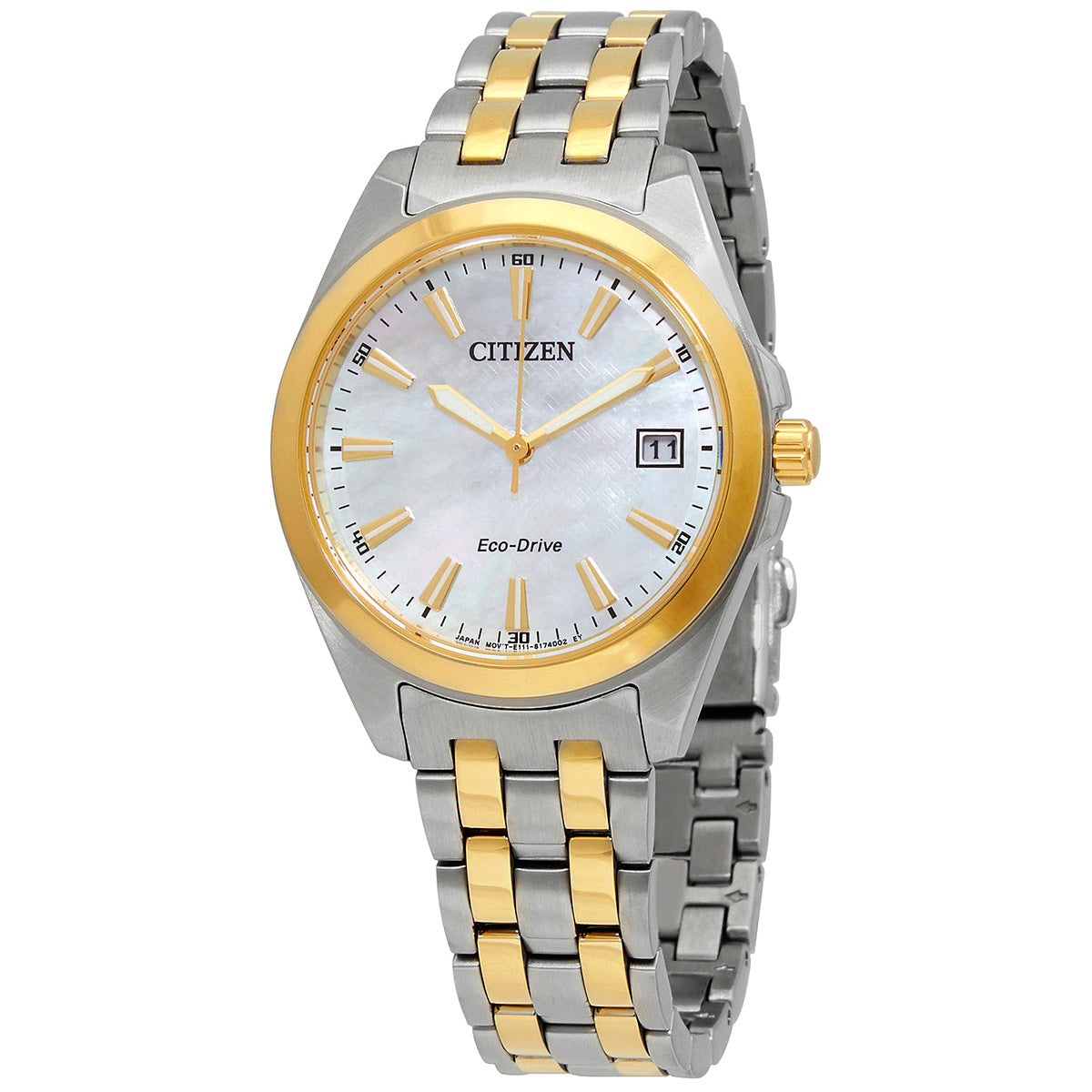 Citizen Eco-Drive Mother Of Pearl Dial Two-Tone Women's Watch