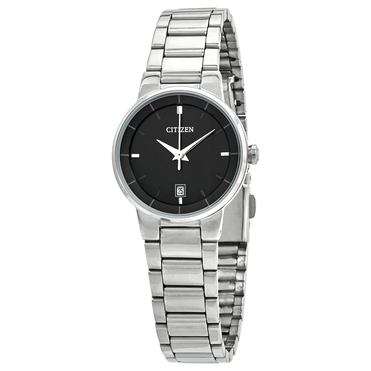 Citizen Quartz Black Dial Stainless Steel Women's Watch