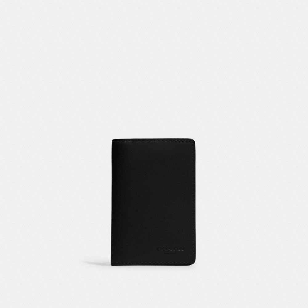 Coach Id Wallet Gunmetal Black
