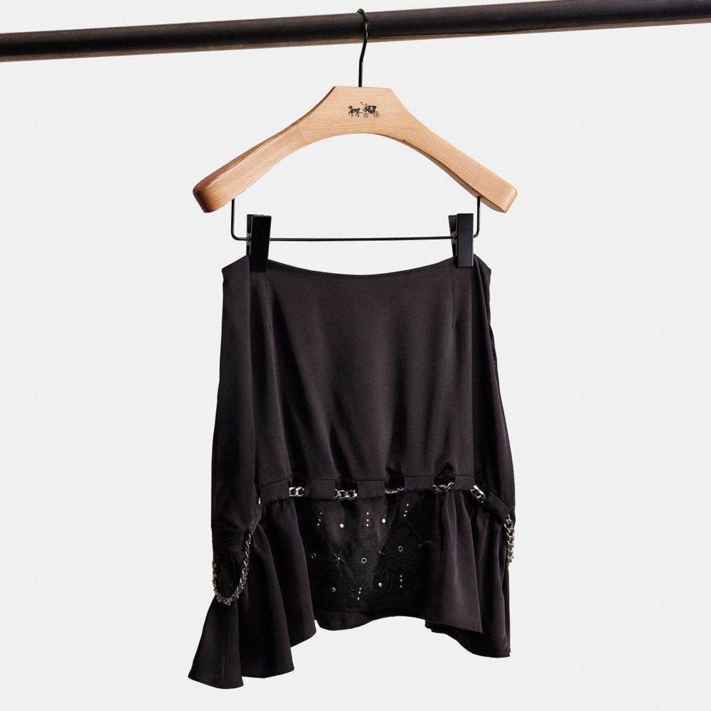 Restored Short Silk Skirt