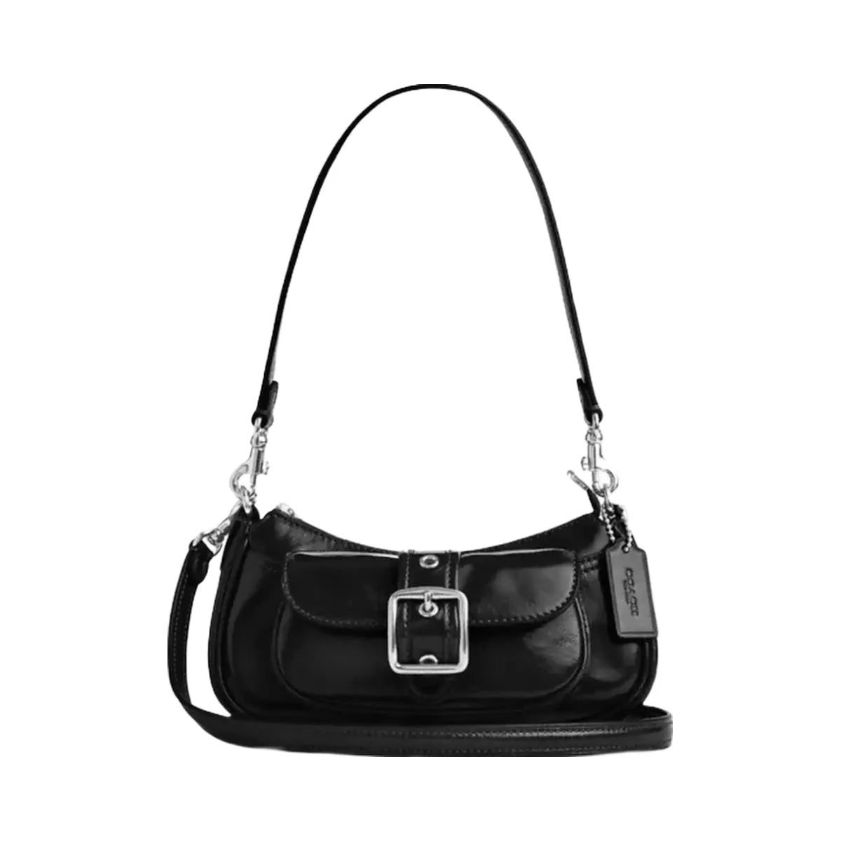 Coach Ashton Mini Shoulder Bag in Silver Black