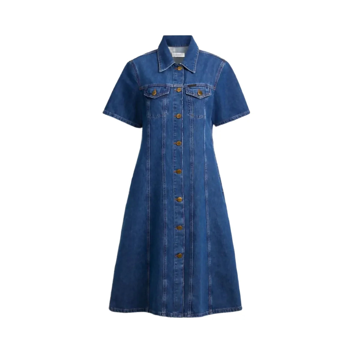 Coach Denim Midi Dress In Organic And Recycled Cotton Medium Blue