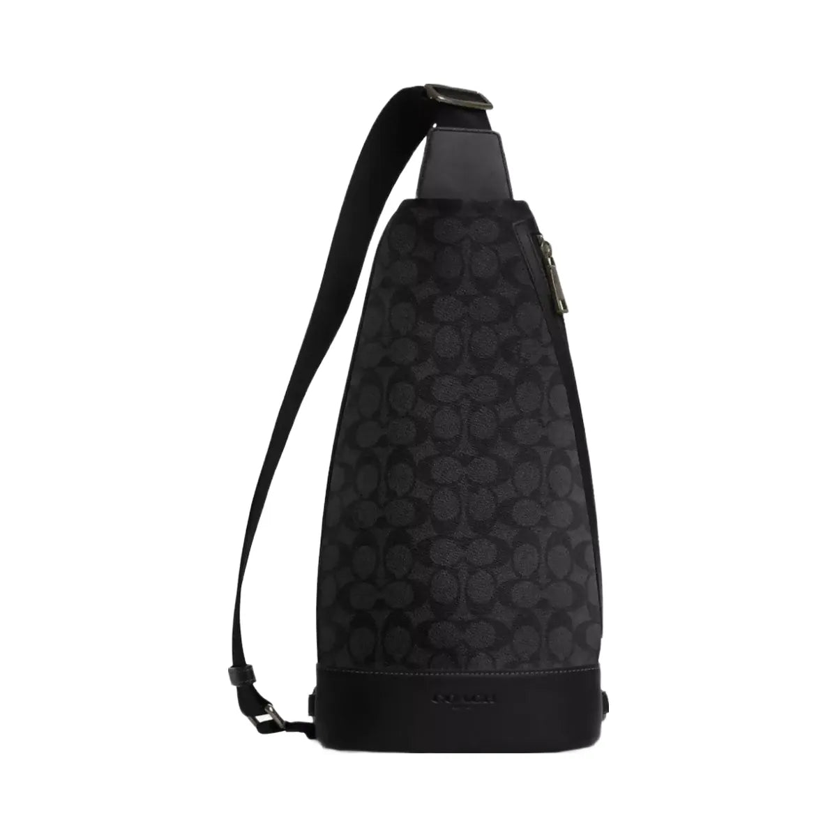 Coach Dominic Sling Pack In Signature Canvas in Gunmetal Charcoal Black