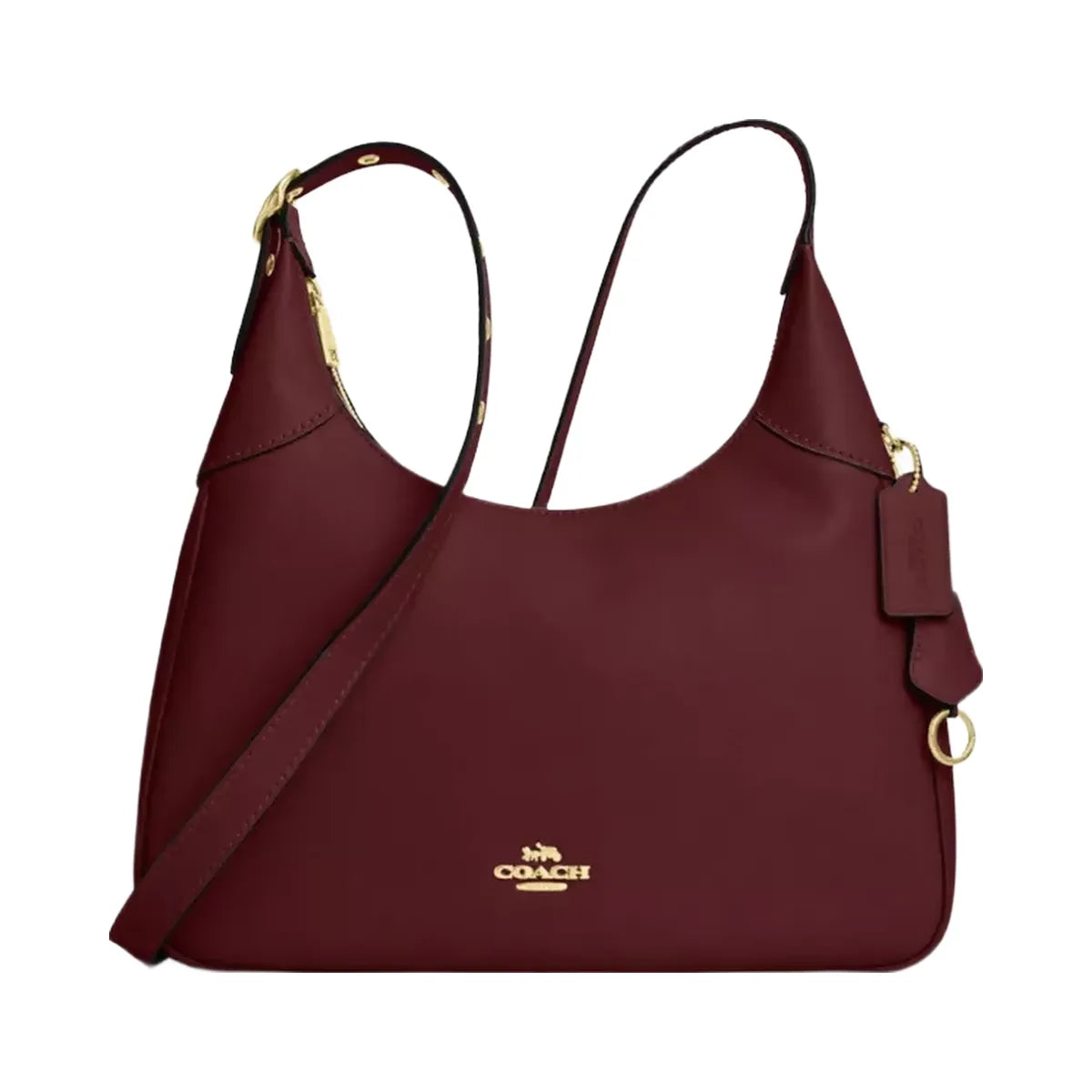 Coach Ella Shoulder Bag in Gold Maroon